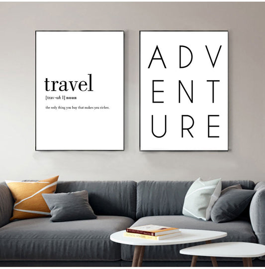 Airport Board Destination Board Posters Art Canvas Painting Decoration