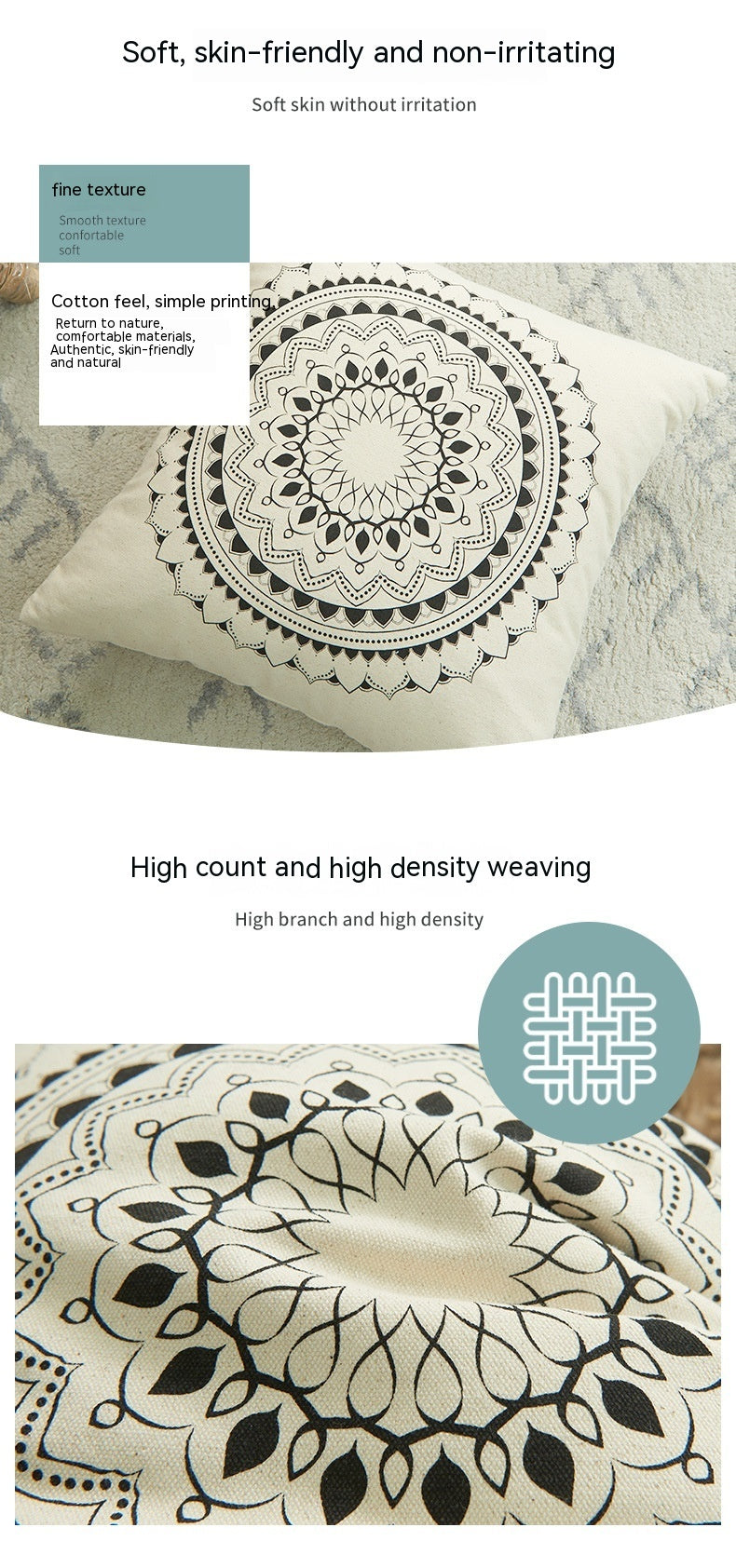 Minimalist Geometric Minimalist Home Square Cushion Cover