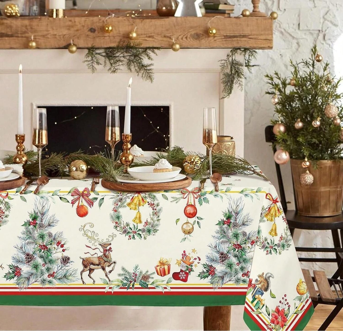 Coffee Table Square Cloth Round Table Waterproof Table Cloth Dining Table Polyester